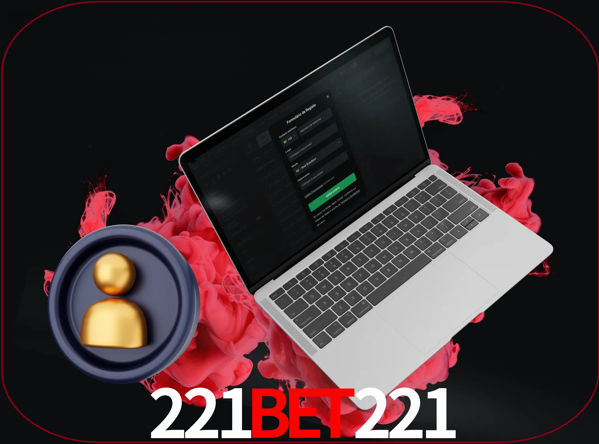 No cabeçalho do site 221BET221, clique no botão que o levará a um formulário especial onde terá de introduzir as suas informações actuais.
